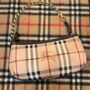 Classic Burberry Clara Haymarket Wristlet: Perfect for Fall/Autumn